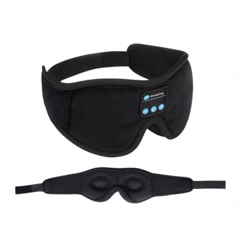 Topnma Sleep Mask Headphones, 3D Contoured Eye Mask for Side Sleepers Gift — view 3