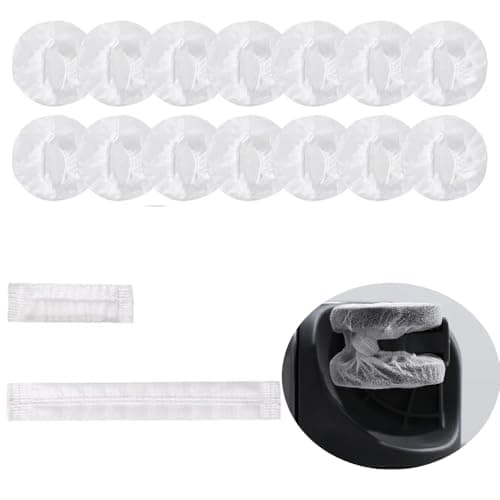 YehVeh 80 Pack Suitcase Wheel Covers Booties Disposable Fabric Sock Non Dirty Wrap Protector for Luggage Wheels Travel Spinner Carry-on Bag Storage Keep Floor Bedspread Car Seat Room Clean, White, S,