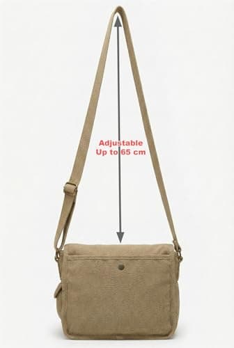 OUTBOUND Small Cotton Canvas Side Bag - Olive — view 6