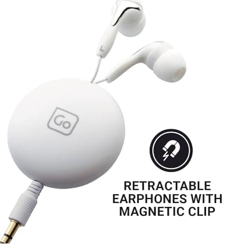 Go Travel Retractable Earphones - Tangle-Free with Magnetic Clip — view 5