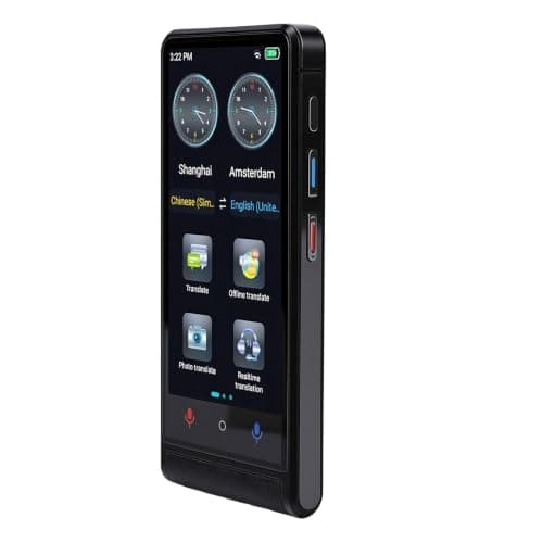Cocoarm AI Language Translator Device Metal Portable Voice Translator with 4.04 in Touch Screen 158 Languages 8MP Photo Translation Offline Support for Travel Business Learning — view 4