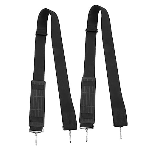 DIYEAH 2pcs Adjustable Camera Bag Shoulder Straps Black Nylon Alloy