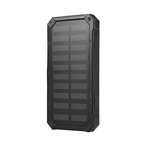 OPPWONG Dual USB 20000mAh Fast Charging Solar Power Bank Case Kit for Outdoor Activities (Black) — view 3