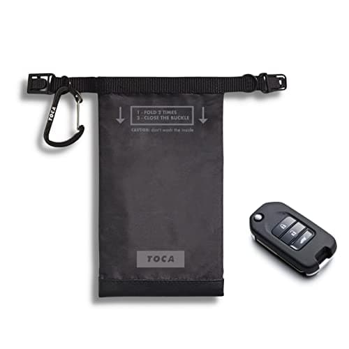 TOCA No Signal Sleeve - RFID Blocking Faraday Bag, Keyless Go & Smartphone/Laptop Protection, Data Privacy Shield, Water-resistant, Compact Black