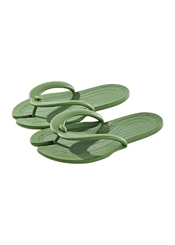 COTCLO Flip Flops Summer Men Women Foldable Flip Flops Casual Shoes Beach Slides Portable Sandals Non-Slip Bathroom Hotel Travel Light Slippers-Khaki,39-41(24.5-25.5Cm) — view 3