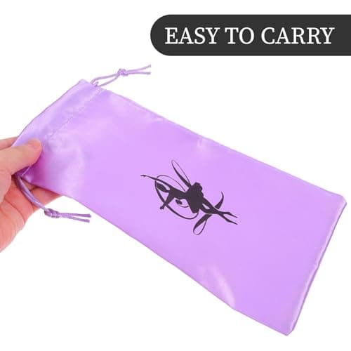 Purple Satin Drawstring Dance Shoe Storage Bag for Girls — view 4