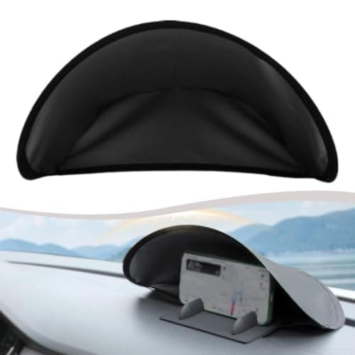 HEIBTENY Car Phone Mount Sunshade Visor Clip for Dashboard with Metal Frame and Fabric Cover Compatible with Most Smartphones — view 2