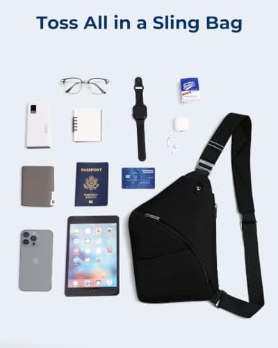 OSOCE Sling Bag for Men RFID Blocking Anti-theft Crossbody Shoulder Bag — view 4