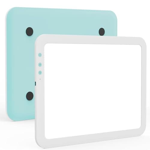 TOHETO A4 Rechargeable Led Super Bright Light Pad Powered by 3500mAh Lithium Battery for Weeding Vinyl Tool, Portable Wireless Light Board/Box for Tracing, Diamond Painting, Sketching & Drawing