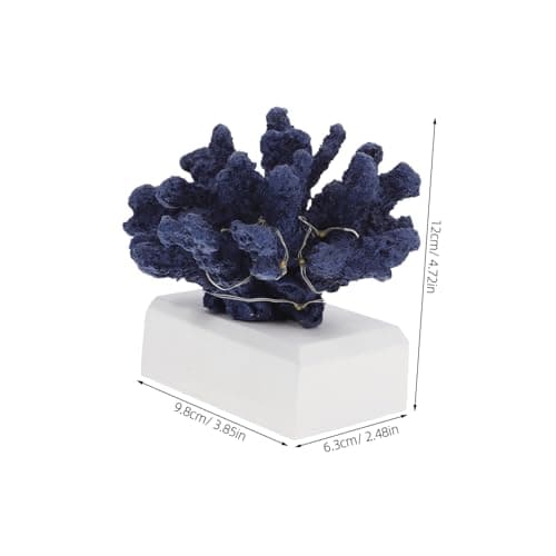 Warmhm Artificial Coral Decor Resin LED Ornament for Living Room Entryway — view 2