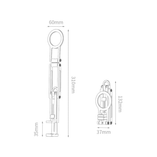 Foldable Phone Stand Tripod, Blue — view 3
