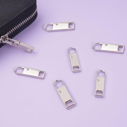 Deoward Zipper Pull Replacement Metal Zipper Handle Mend Tab Repair (6 PCS) — view 5