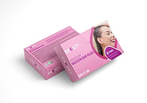 Knoxzy Silicone Ear Plugs Re-Usable Waterproof Noise Cancelling Premium Moldable Ear Plugs for Sleeping, Travelling, Studying Noise Reduction Pink Pack of 1 — view 4