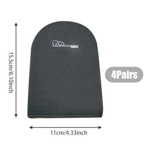 Neoprene Toe Covers 4 Pairs Winter Thermal Feet Warmers Elastic Toe Warmers for Cycling Running Hiking Ice Baths, Grey — view 2