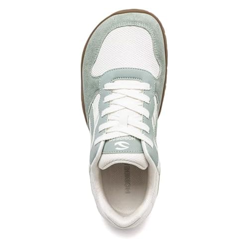 HOBIBEAR Women's Men's Trail Running Barefoot Shoes | Wide Toe Box Minimalist Sneakers Beige Green — view 3