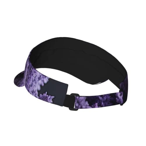 ZTPOWQA Lavender Bouquet Print Adult Sunscreen Visor Cap Breathable Lightweight Foldable Outdoor Sports Sun Hat — view 3