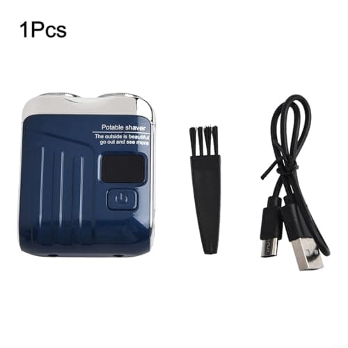 Zilimontt Electric Shaver with Digital Display, Portable Travel for USB Rechargeable, Dual Wet Dry Washable Grooming Kit for Men Women, Compact(Blue) — view 4