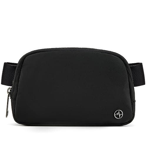 Pander Fanny Pack Everywhere Belt Bag, Bum Bag Crossbody Bags for Women Designer (Black Polyester, One Size)