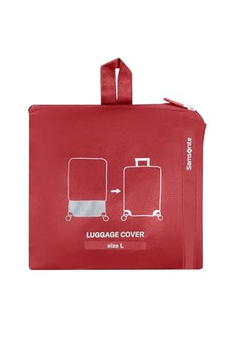 Samsonite TA Revolution - Foldable protective cover for size L suitcases, suitcase cover suitable for 75–79 cm, travel suitcase protection, with reflective detail, Red — view 4