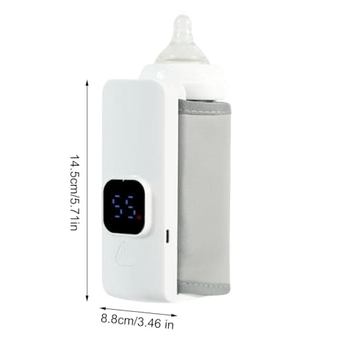 Kixolazr Portable Milk Warmer, Portable Battery-Powered Smart Display Supplies, Milk Bottle Warmer, for Feeding Nursery Night Morning Travel Winter Fall Home Outdoor Shopping Walking Car — view 6