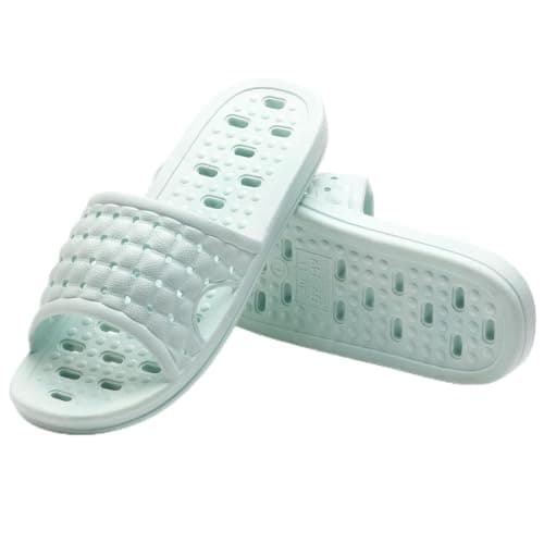 MUQGAOP Quick Drying Shower Slippers non-slip Bathroom Slippers Drain Holes Shower Shoes for Women and Men Dorm pool gym Sky Blue EU 40/41 — view 6