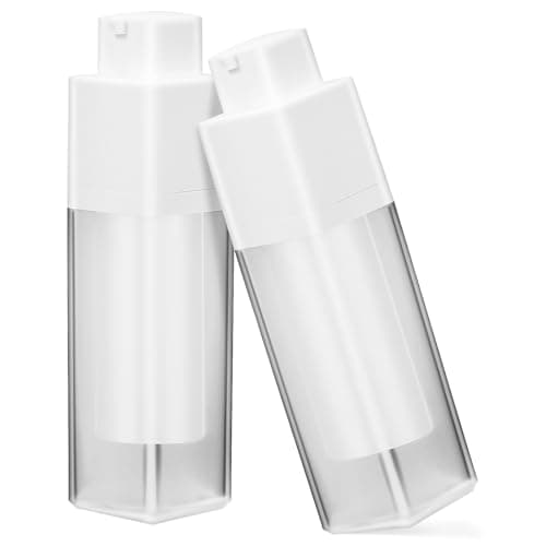 Airless Pump Bottle 30ml Refillable as Pp 2 Pack White