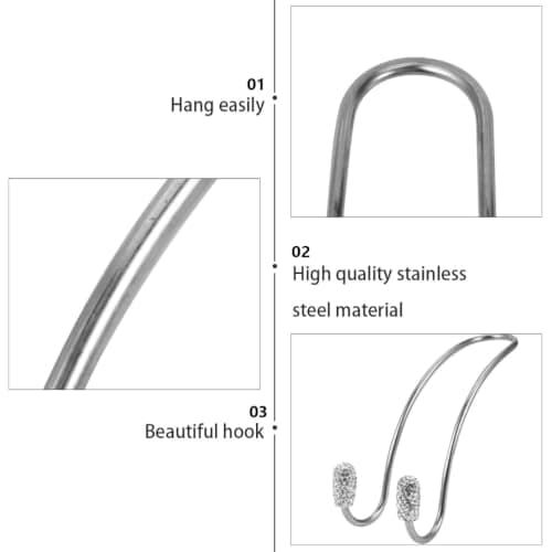 Alipis Stainless Steel Car Headrest Hook for Back Seat Organizer — view 5