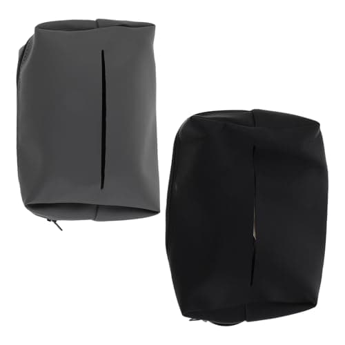 Mobestech 2pcs Car Tissue Box Tissue Holder for Seat and Backseat Organizer for Road Trips and Family Cars Interior