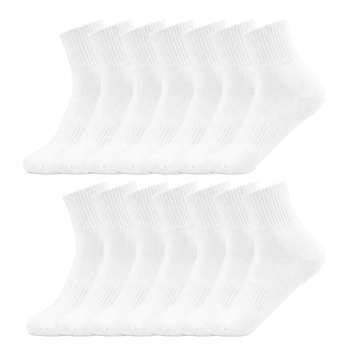 YOCHLEY 7 Pairs Socks Women, Trainer Ankle Sock Cotton Athletic Socks