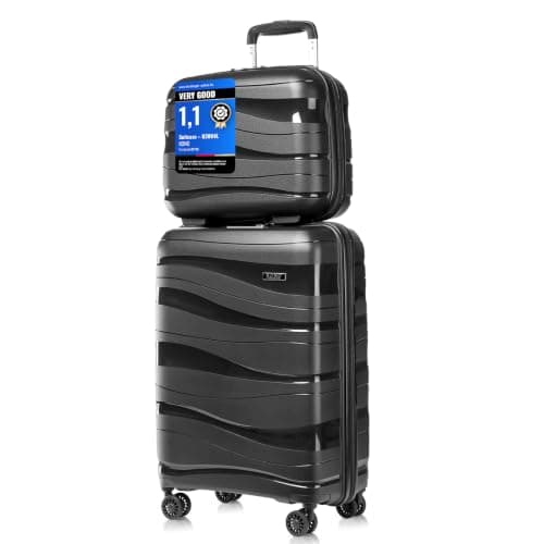 Kono Suitcase Set of 2, Lightweight Cabin Luggage with Travel Case