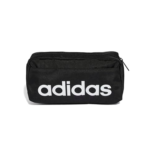 adidas Unisex Linear Bumbag Waist Pack, Black/White, One Size