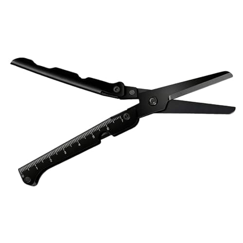 Elprico Folding Scissors with Built-in Ruler, Portable Iron Pocket Shears — view 5