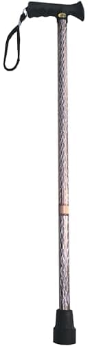 TAMAKA® Rose Gold Premium Ladies Engraved Etched Adjustable Walking Stick Cane with Soft Grip Gel Ergonomic Handle for Women Sparkly Glitter Design Petite or Tall - 25.5” - 35.5” — view 6