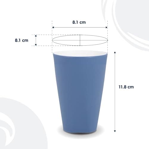 Blue Pool Camping Cutlery Set for 2, Picnic Set 12 Piece Lightweight Compact Case with Carry Handle, Includes 2 x Plates, 4 x Tumblers, 2 x Cutlery — view 5