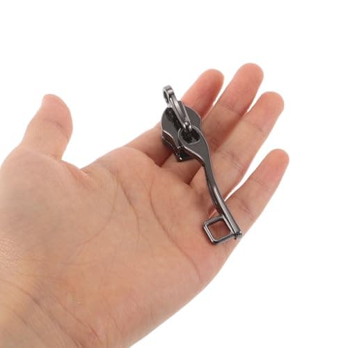 4 Pairs Luggage Zipper Repair Kit Zinc Alloy Black Lockable Pulls — view 4