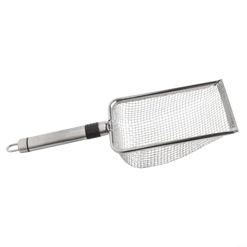 Stainless Steel Garden Soil Sieve with Ergonomic Handle Multi-Size Mesh Strainer For Compost Sand Screening Outdoor Planting Tool Set 31x15x12cm(3.8mm) — view 2
