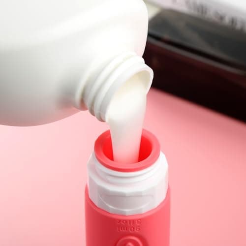 Mrsdry Travel Bottle for Toiletries, Leak Proof Silicone Travel Size 90ml Bottles Refillable Containers for Liquid Shampoo, BPA Free and TSA Approved Travel Accessories with Clear Bag (4 Pack) — view 3