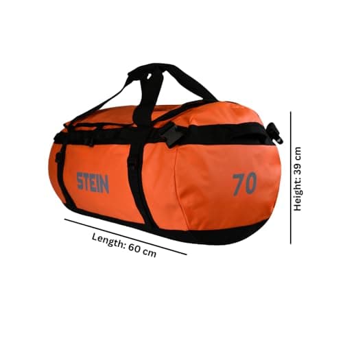 Heavy Duty Kit Bag 70L Orange – PVC Tarpaulin Water-Repellent Holdall for Professional Work & Travel – STEIN Metro — view 4