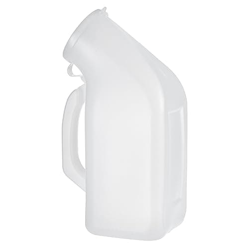1 x Easy Care Solutions | Male Urinal Bottle | 1000ml | White Secure Cap | Measuring Scale | Easy Grip Handle | Pack of 1, Opaque — view 6