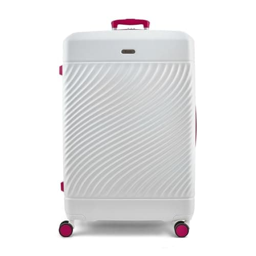 Rock Love Island Large 119L Hard Shell Suitcase - White & Pink — view 2