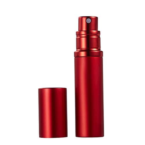 AsaNana Perfume Atomiser, Refillable & Travel Size Perfume Bottle, Leaking Proof,Bottom Pump without Funnel, Luxurious Small women and men, 5ml (Cla.-Red)