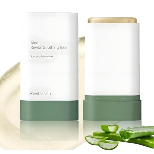 Travel Size 15g Aloe Soothing Balm for After-Sun Care & Sensitive Skin - Pure Aloe Vera Gel Hydrating Moisturizer Stick for Face and, Portable Skin Stick for Travel and Outdoor Activities