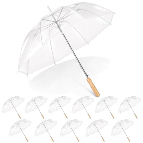 Aodaer 8 Pack Clear Umbrellas for Weeding