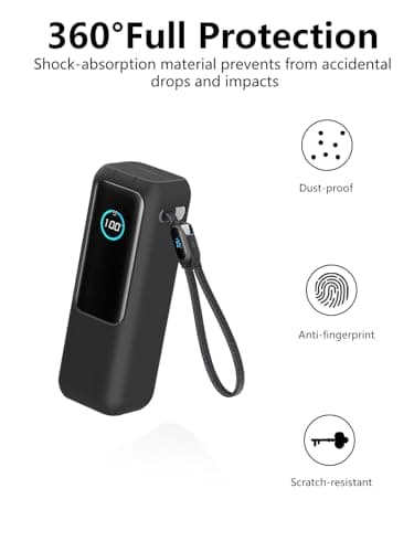 Silicone Protective Case for Anker Laptop Power Bank 165W (25000mAh) - Anti-shock, anti-scratch, non-slip design, washable, comfortable to hold,Black — view 2