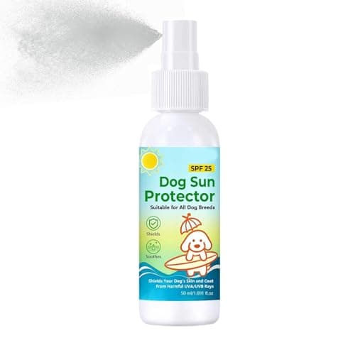 Ofcwoa Dog Safe Sun Cream | SPF 25 UV Protection Spray for the Whole Body | 50ml Sun Protection for Dogs | For Bathing Beach, Outdoor, Camping, Hiking, Park, Backyard, Car Travel, Holiday Trip