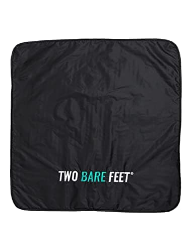Two Bare Feet Portable Changing Mat for Surfing, Swimming, SUP & Watersports – Waterproof, Soft Sherpa Fleece, Roll-Up Design for Easy Travel & Outdoor Sports (Black/Teal) — view 4