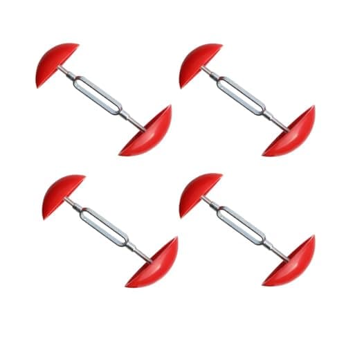 Ignara 4pcs Adjustable Shoe Width Stretchers for Women Shoes Widener Extender Mini Shoe Trees Shape Holder Achieve Fit for Stretching Shoes High Heels Sandals Leather Relieve Tightness Red