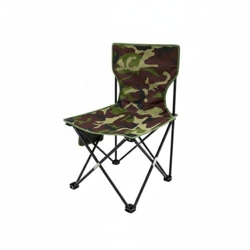 Baoblaze Foldable Seat Portable Camping Chair Folding Stool Travel Sturdy Iron Frame Stable Base Compact Pack suitable for riverbank sitting outdoor breaks, Small 33x33x53cm, Camouflage