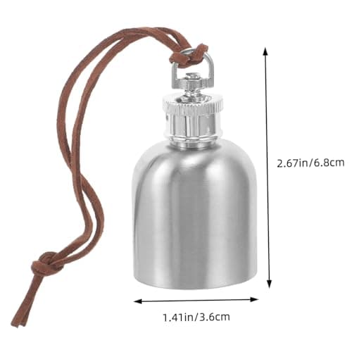 Ciieeo Portable Stainless Steel Flask with Hanging Rope, Oval Wine Pot for Outdoor Activities, Good Sealing Performance to Maintain Freshness and Taste, Camping Wine Holder and Travel — view 2