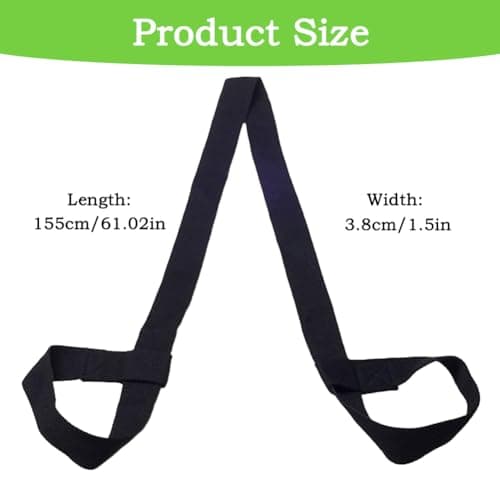 Yoga Mat Strap for Carrying, with Adjustable Loop for all Mat Sizes, Black — view 2